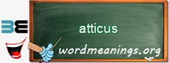 WordMeaning blackboard for atticus